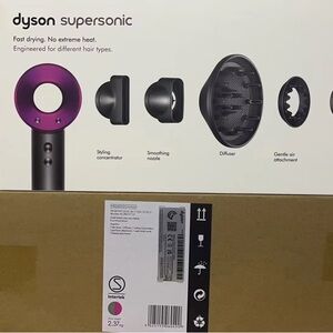 Dyson Supersonic Hair Dryer with Pink and Black Accents